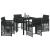 Set de masă pentru grădină 5 pcs Negru poliratan GartenMobel Dekor