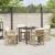 Set de masă pentru grădină 5 pcs Bej poliratan GartenMobel Dekor