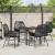 Set de masă pentru grădină cu pernă 5 pcs Negru poliratan GartenMobel Dekor