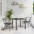 Set de masă pentru grădină 3 pcs Negru poliratan GartenMobel Dekor