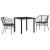 Set de masă pentru grădină 3 pcs Negru poliratan GartenMobel Dekor