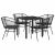 Set de masă pentru grădină 5 pcs Negru poliratan GartenMobel Dekor