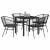 Set de masă pentru grădină 5 pcs Negru poliratan GartenMobel Dekor