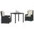Set de masă pentru grădină 3 pcs Negru poliratan GartenMobel Dekor