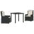 Set de masă pentru grădină 3 pcs Negru poliratan GartenMobel Dekor