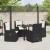 Set de masă pentru grădină 5 pcs Negru poliratan GartenMobel Dekor