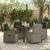 Set de masă pentru grădină 5 pcs Gri poliratan GartenMobel Dekor