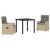 Set de masă pentru grădină 3 pcs Beige și gri deschis poliratan GartenMobel Dekor