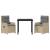 Set de masă pentru grădină 3 pcs Beige și gri deschis poliratan GartenMobel Dekor