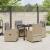 Set de masă pentru grădină 5 pcs Beige și gri deschis poliratan GartenMobel Dekor