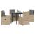 Set de masă pentru grădină 5 pcs Beige și gri deschis poliratan GartenMobel Dekor