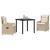 Set de masă pentru grădină 3 pcs Beige și gri deschis poliratan GartenMobel Dekor
