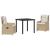 Set de masă pentru grădină 3 pcs Beige și gri deschis poliratan GartenMobel Dekor