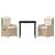 Set de masă pentru grădină 3 pcs Beige și gri deschis poliratan GartenMobel Dekor