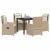 Set de masă pentru grădină 5 pcs Beige și gri deschis poliratan GartenMobel Dekor