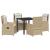 Set de masă pentru grădină 5 pcs Beige și gri deschis poliratan GartenMobel Dekor