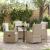 Set de masă pentru grădină 5 pcs Beige și gri deschis poliratan GartenMobel Dekor