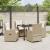 Set de masă pentru grădină 5 pcs Beige și gri deschis poliratan GartenMobel Dekor