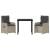 Set de masă pentru grădină 3 pcs Gri deschis poliratan GartenMobel Dekor