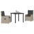Set de masă pentru grădină 3 pcs Gri deschis poliratan GartenMobel Dekor