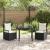Set de masă pentru grădină 3 pcs Negru poliratan GartenMobel Dekor