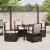 Set de masă pentru grădină 5 pcs Maro poliratan GartenMobel Dekor