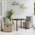 Set de masă pentru grădină 3 pcs Beige și gri deschis poliratan GartenMobel Dekor