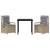 Set de masă pentru grădină 3 pcs Beige și gri deschis poliratan GartenMobel Dekor