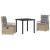 Set de masă pentru grădină 3 pcs Beige și gri deschis poliratan GartenMobel Dekor