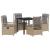 Set de masă pentru grădină 5 pcs Beige și gri deschis poliratan GartenMobel Dekor