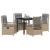 Set de masă pentru grădină 5 pcs Beige și gri deschis poliratan GartenMobel Dekor