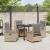 Set de masă pentru grădină 5 pcs Beige și gri deschis poliratan GartenMobel Dekor