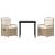 Set de masă pentru grădină 3 pcs Bej și alb crem poliratan GartenMobel Dekor