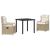 Set de masă pentru grădină 3 pcs Bej și alb crem poliratan GartenMobel Dekor