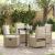 Set de masă pentru grădină 5 pcs Bej și alb crem poliratan GartenMobel Dekor