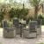 Set de masă pentru grădină 5 pcs Gri deschis poliratan GartenMobel Dekor