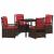 Set de masă pentru grădină 5 pcs Maro poliratan GartenMobel Dekor