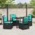 Set de masă pentru grădină 5 pcs Negru poliratan GartenMobel Dekor