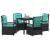 Set de masă pentru grădină 5 pcs Negru poliratan GartenMobel Dekor