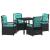 Set de masă pentru grădină 5 pcs Negru poliratan GartenMobel Dekor