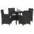 Set de masă pentru grădină 5 pcs Negru poliratan GartenMobel Dekor