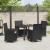 Set de masă pentru grădină 5 pcs Negru poliratan GartenMobel Dekor