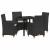 Set de masă pentru grădină 5 pcs Negru poliratan GartenMobel Dekor