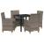 Set de masă pentru grădină 5 pcs Gri poliratan GartenMobel Dekor