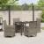 Set de masă pentru grădină 5 pcs Gri poliratan GartenMobel Dekor