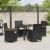 Set de masă pentru grădină 5 pcs Negru poliratan GartenMobel Dekor