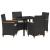 Set de masă pentru grădină 5 pcs Negru poliratan GartenMobel Dekor