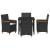 Set de masă pentru grădină 5 pcs Negru poliratan GartenMobel Dekor