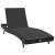 Șezlong 3 pcs Negru 197 x 70 x 82 cm poliratan GartenMobel Dekor