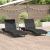 Șezlong 3 pcs Negru 197 x 70 x 82 cm poliratan GartenMobel Dekor